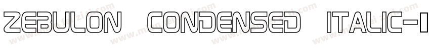 Zebulon Condensed Italic字体转换